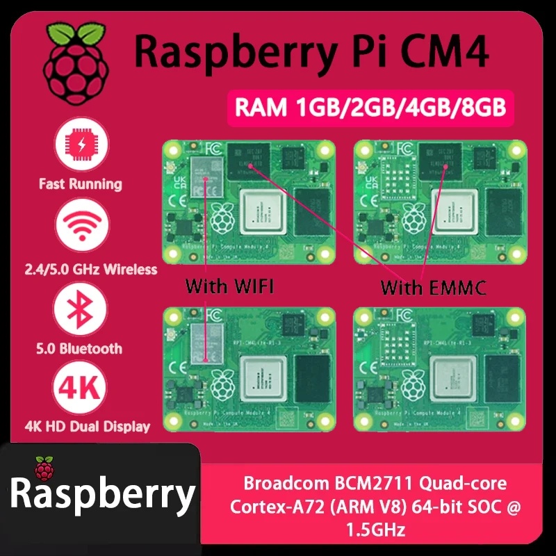 Raspberry Pi Compute Module 4 8Gb 32Gb - Raspberry Pi CM4 met 1 GB/2